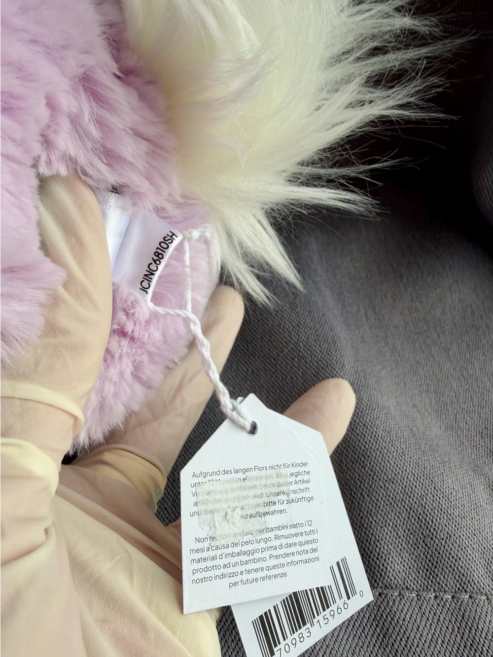 Authentic Jellycat Smudge Lavender Rabbit - Picture 8 of 8